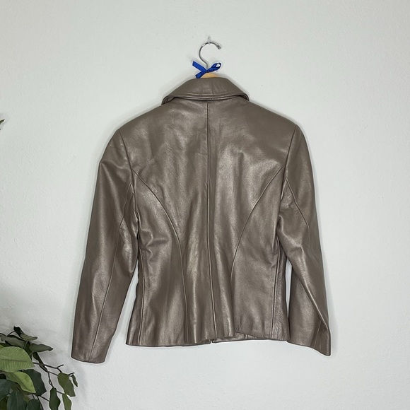 Continental Leathers & Suedes Vintage Gold Leather Jacket - Picture 6 of 6
